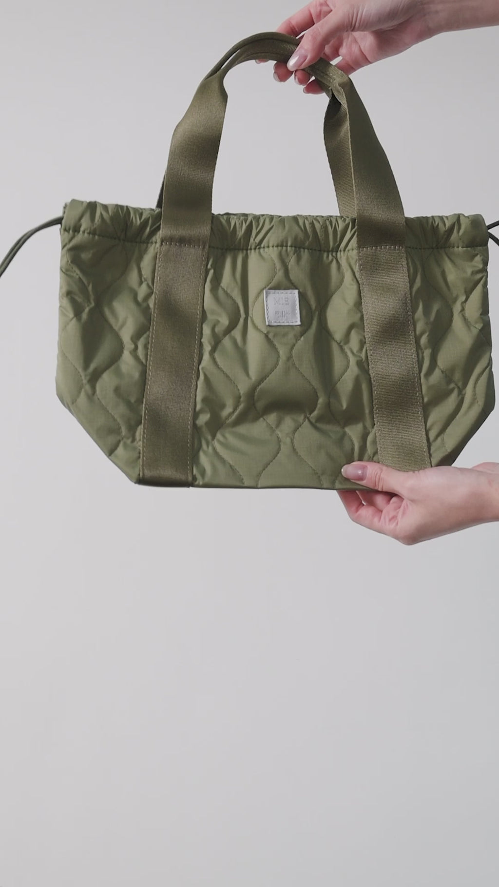 MILITARY QUILTED MINI TOTE